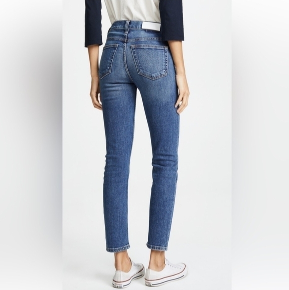 Re/Done High Rise Comfort Stretch Ankle Crop Jeans - Picture 3 of 6